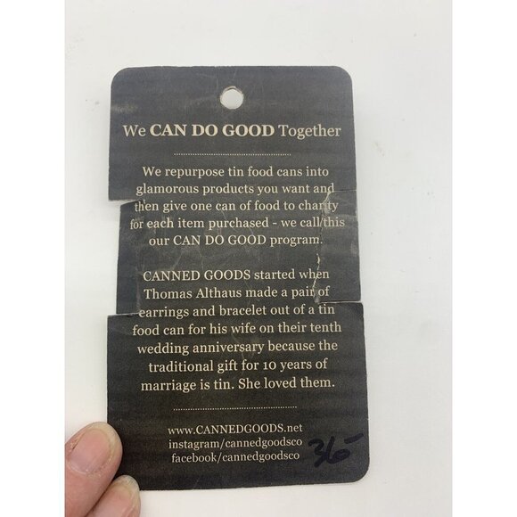 Canned Goods NWT Repurposed Metal Cuff Bracelet - Picture 5 of 5